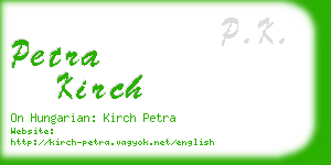 petra kirch business card